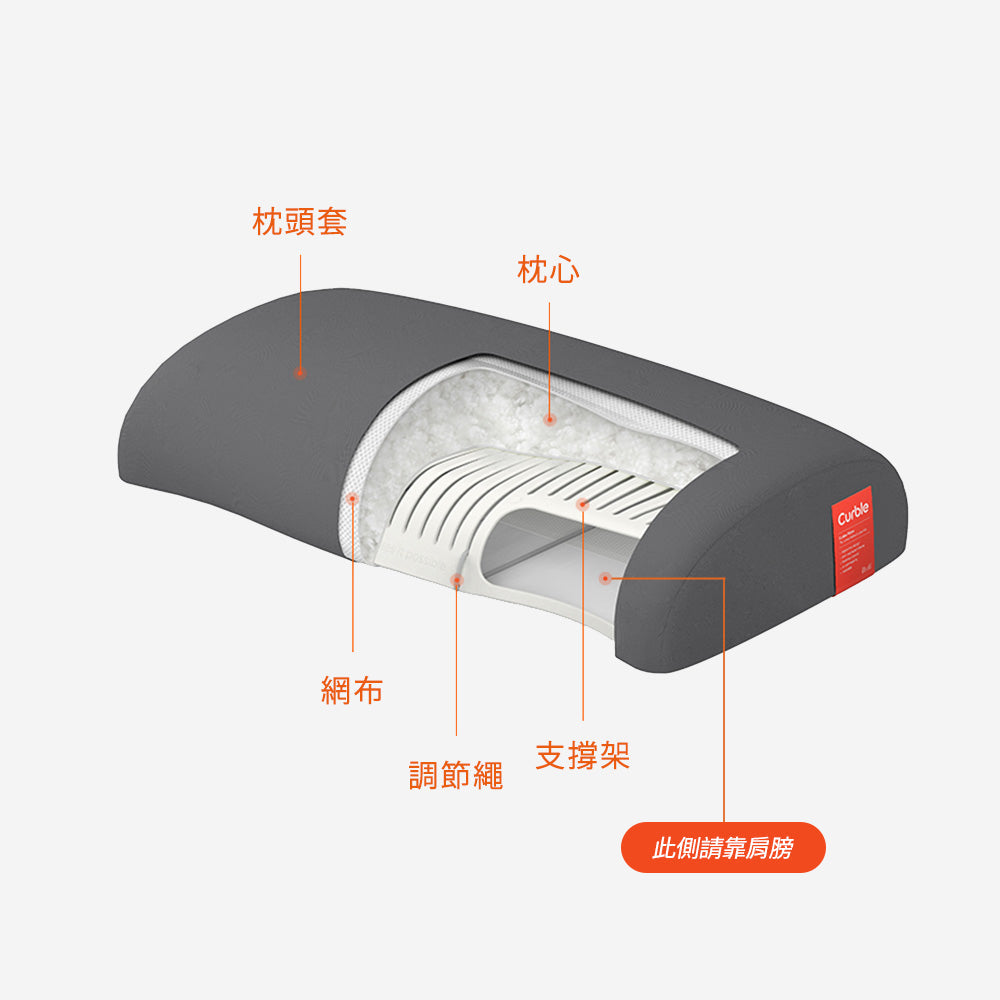 韓國 Curble Pillow 陪睡神器枕頭 Gray/沈穩灰